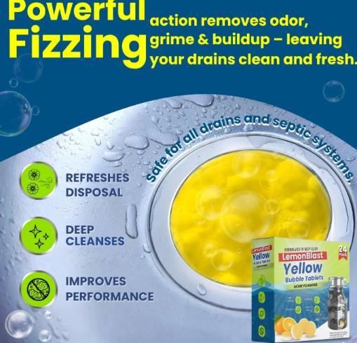 Lemon Blast Yellow Bubble Tablets (24pc)