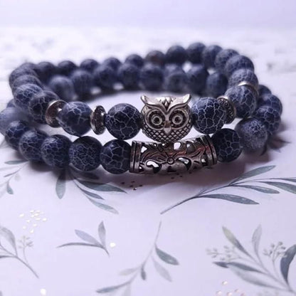 Natural Stone Owl Bracelet - Money Magnet Magic Bracelet