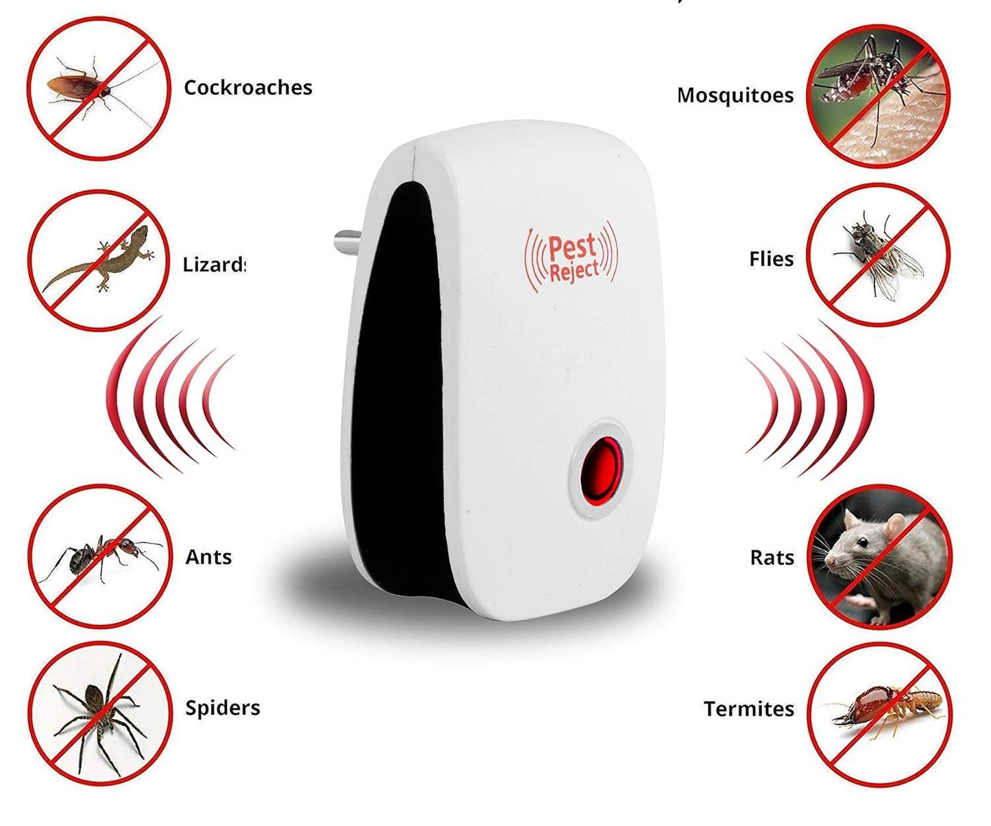 Ultrasonic Pest Repeller for Mosquito, Cockroaches, etc (Pack of 1)